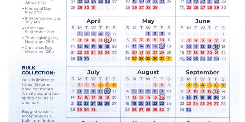 2024 Collection Calendar
